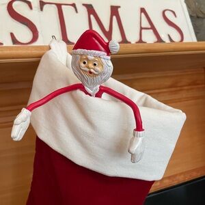 9.5” Bendable/Posable Santa. Set of 2. Adorable for putting in stocking
